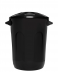 LIXEIRA COM TAMPA 60L PRETA