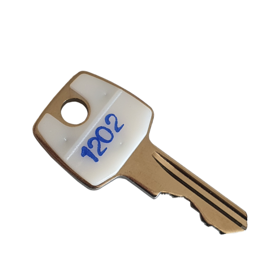 CHAVE PERS. C/ NÚMERO DO APARTAMENTO P/ TRAVA DE CARRO DE COMPRAS