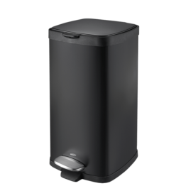 LIXEIRA FRAME AÇO CARBONO COM PEDAL 20L PRETA BRINOX