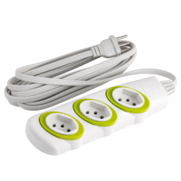 EXTENSÃO ELÉTRICA 3 METROS 2P+T (3 X 0,75MM²) DANEVA